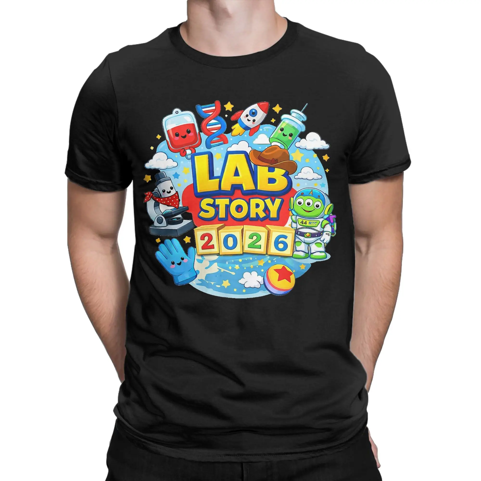 2026 Lab Week Medical Lab Technician T-Shirt Men  Crazy Cotton Tee Shirt Round Collar Short Sleeve T Shirt Gift Idea Clothes