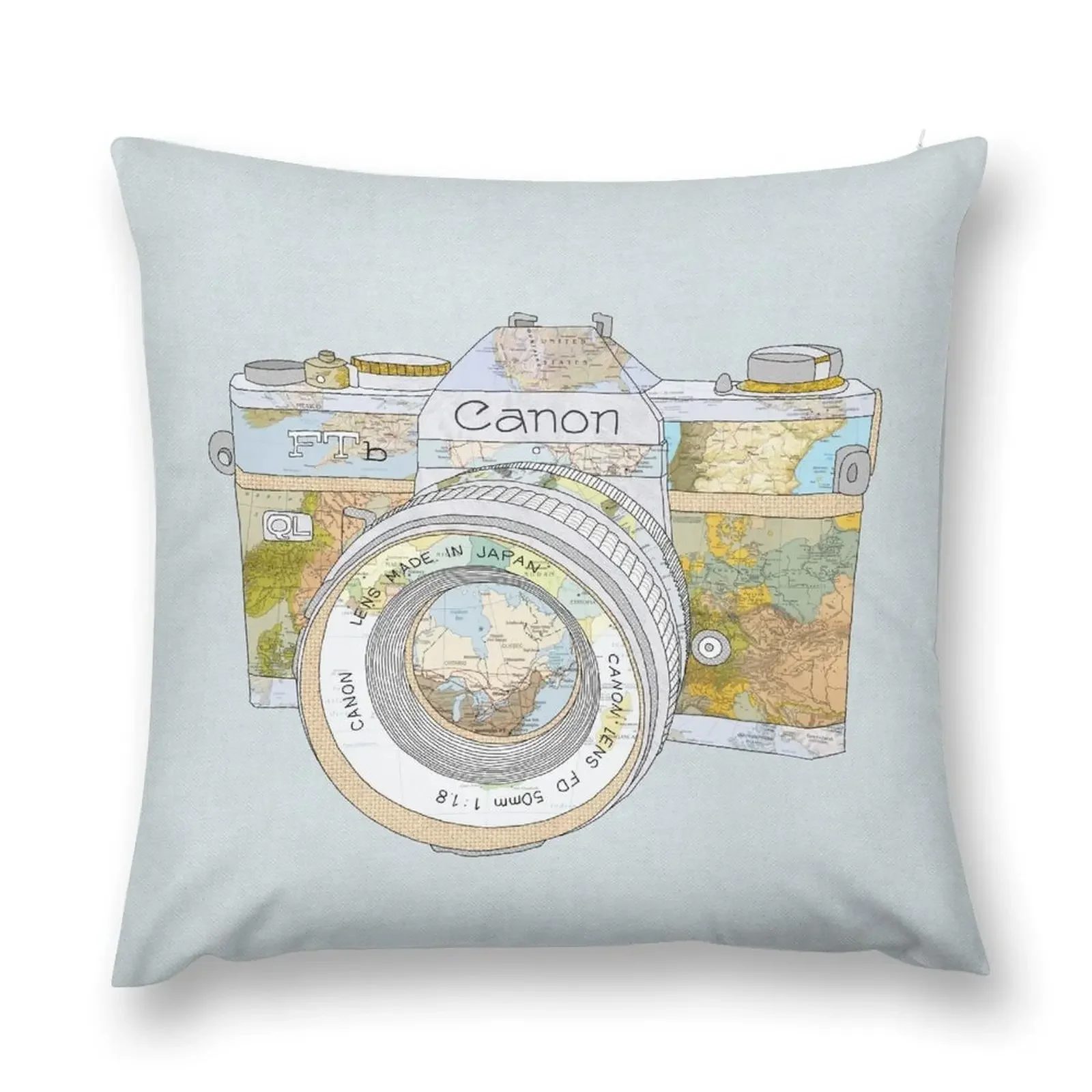 

TRAVEL CAN0N Throw Pillow bed pillows Embroidered Cushion Cover luxury decor pillow