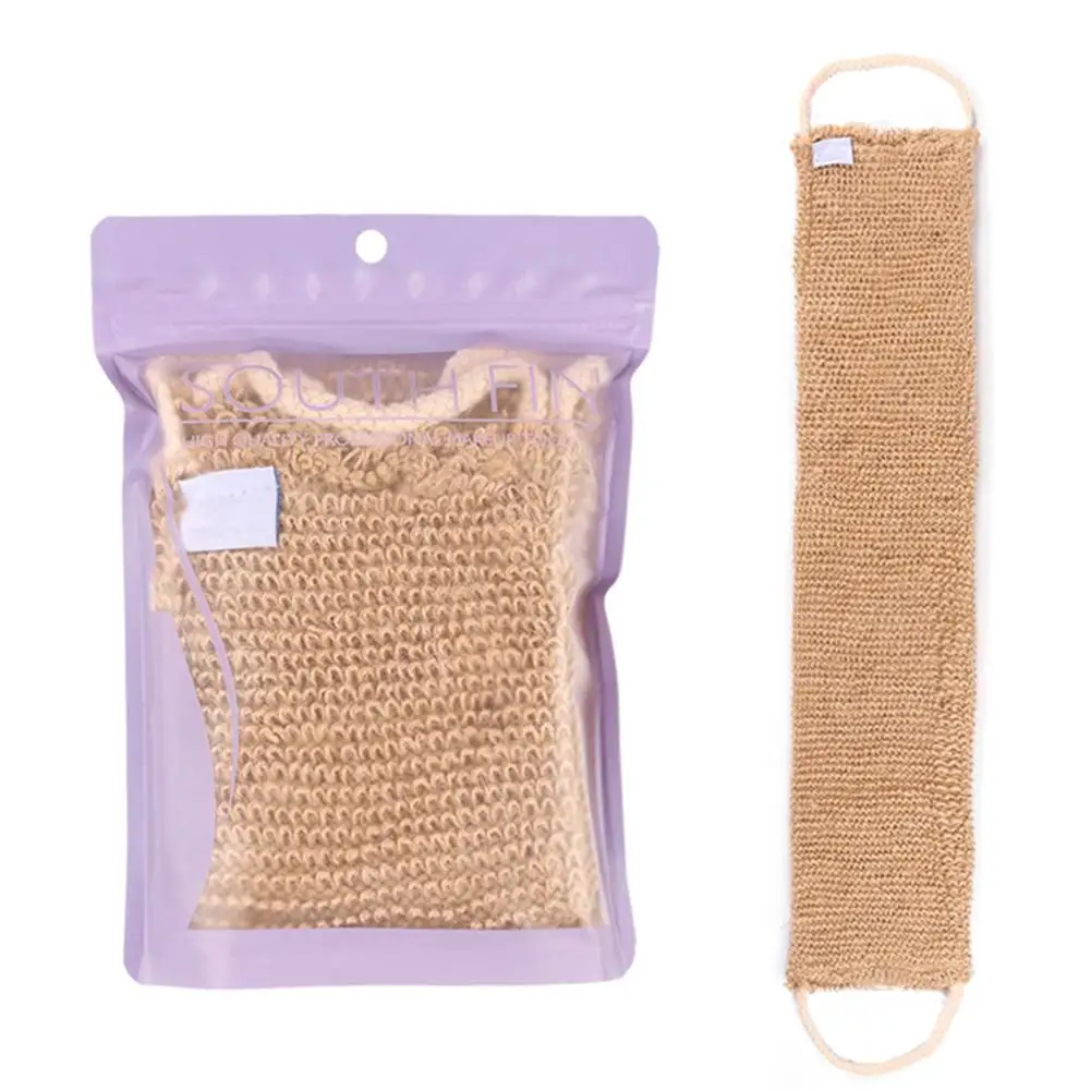 Ramie Jute Bath Towel Shower Towel Multifunctional Back Body Exfoliating Belt Scrubber For Body Cleaning fit for Man woman