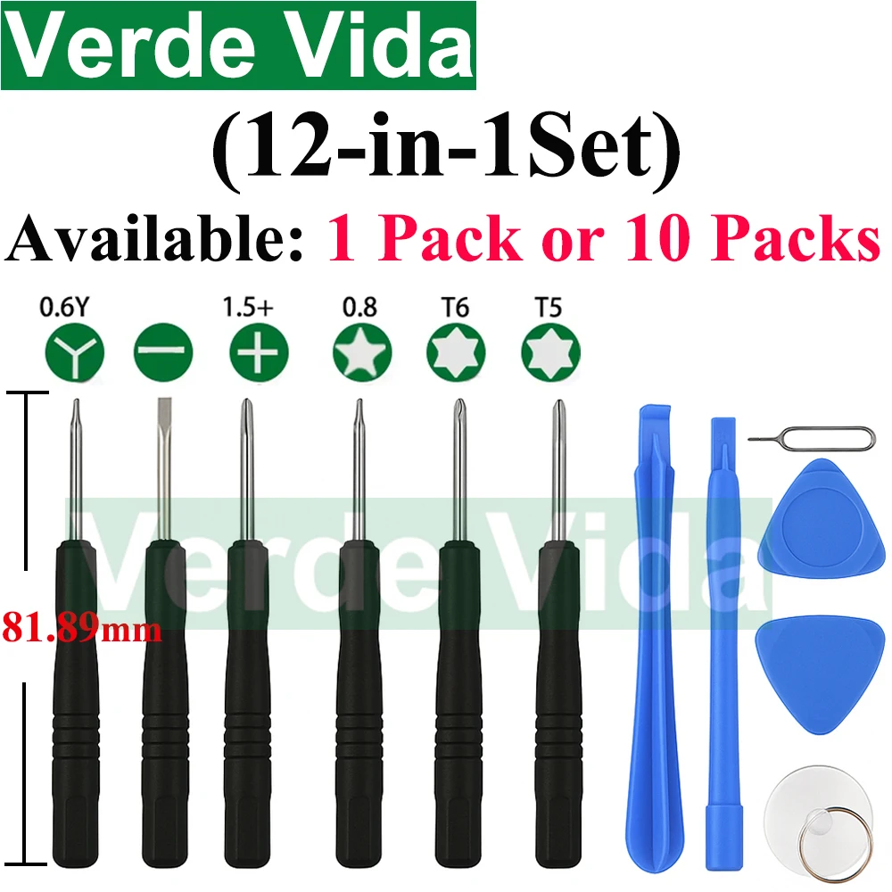 1-10set 12in 1 Mobile Phone Repair Tools Opening Screwdriver Set for iPhone Disassemble Hand Tool Kit Opening Tool For Samsung
