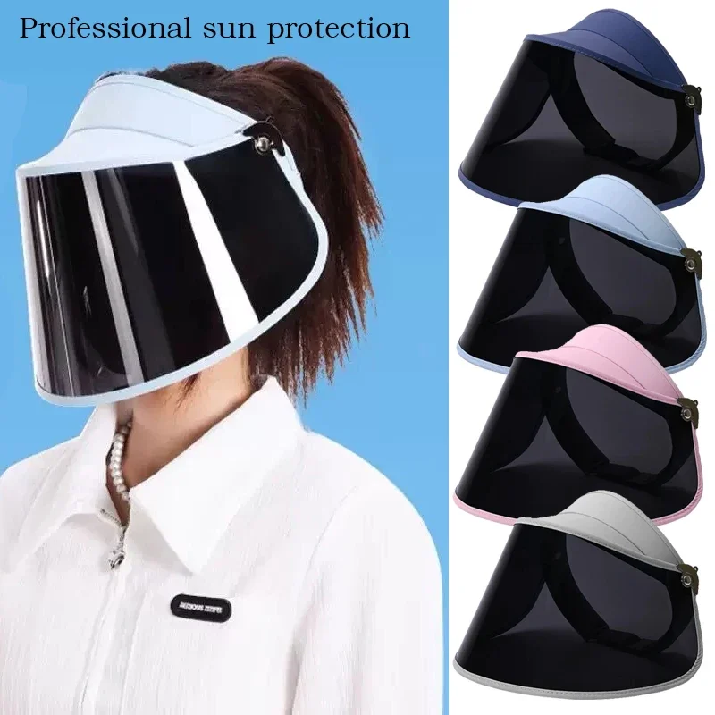 Outdoor Sport Golf Caps Travel Medium-length Dark Purple UV Protection Sunshade High-quality Material Plastic Sun Hat