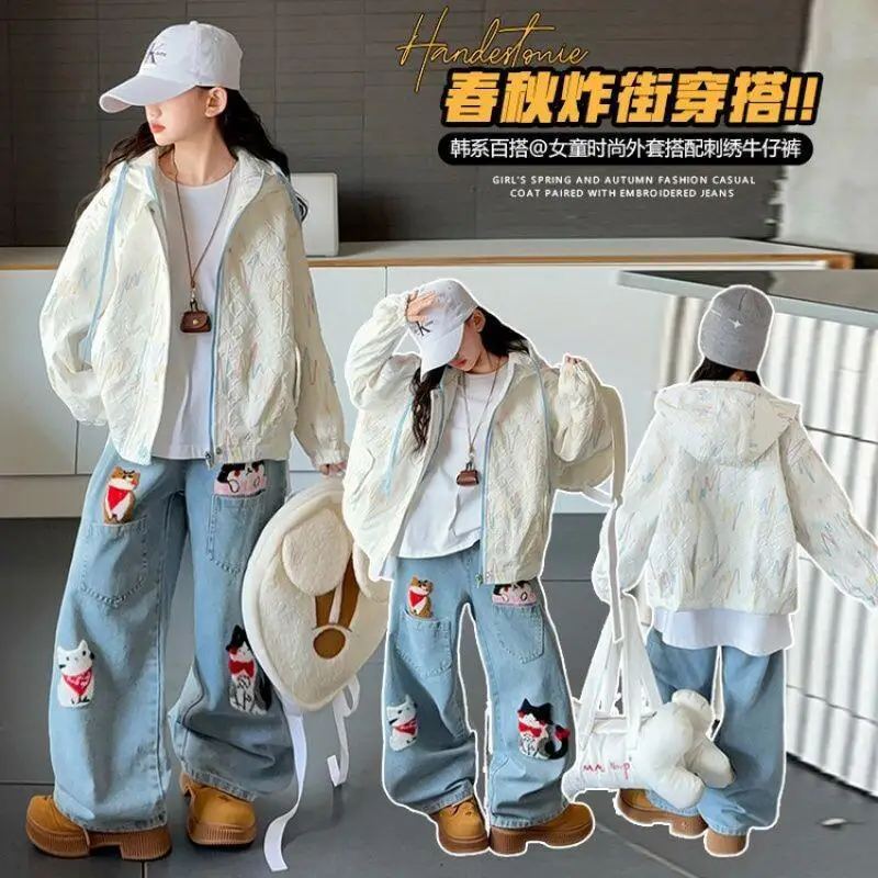 

Модный комплект из 2 предметов, детская одежда, куртка оригинального качества, повседневное пальто Kawaii, большое количество в наличии, для девочек, женщин и девочек