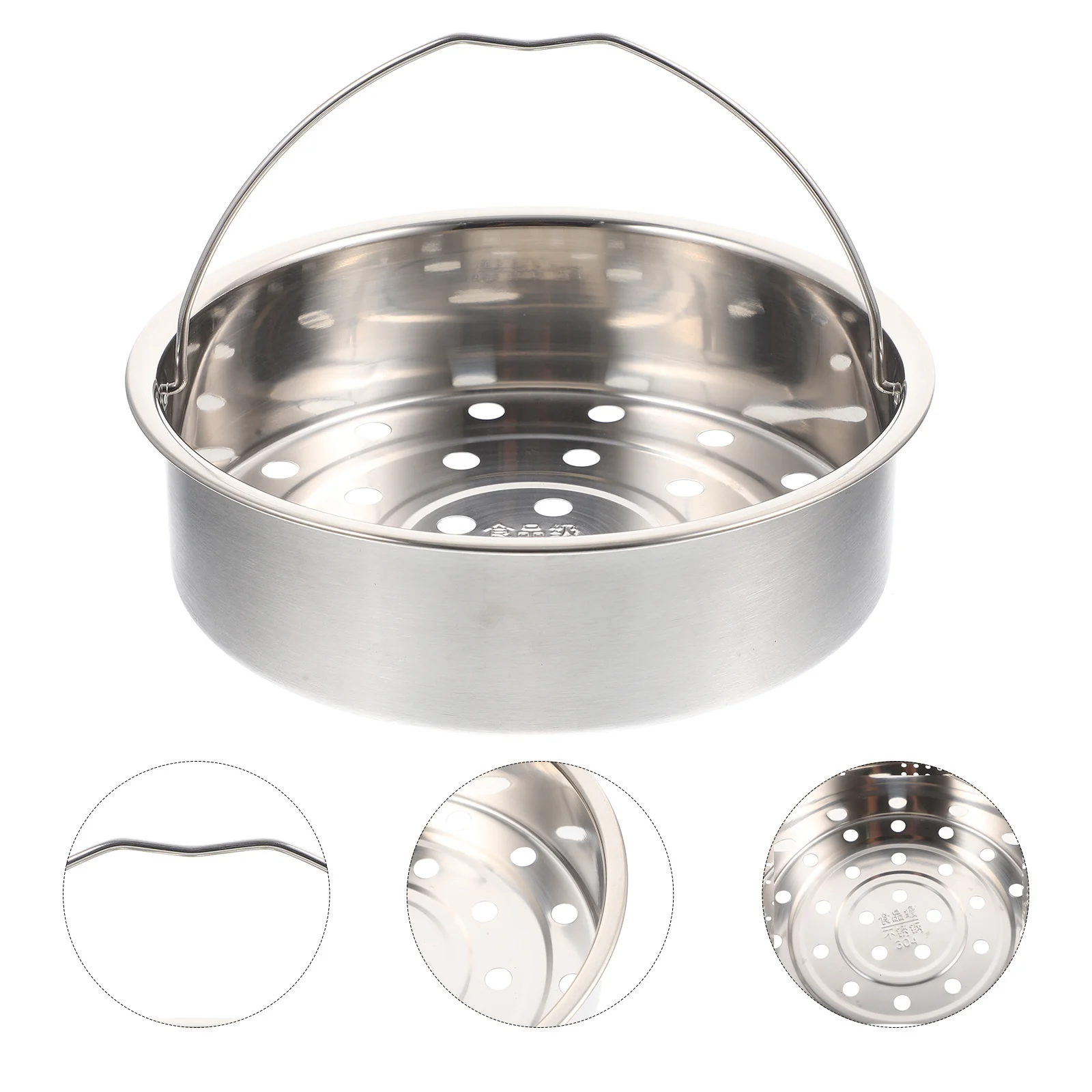 

Stainless Steel Steaming For Rice Cooker Food Basket Reusable Vegetable Dumpling Smooth Edges Home Restaurant Use