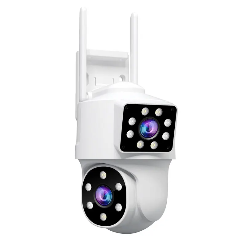 SriHome 2MP Wifi cámara PTZ SH063 lente Dual pantalla exterior inalámbrico seguridad IP seguimiento automático cámara de vigilancia de calle
