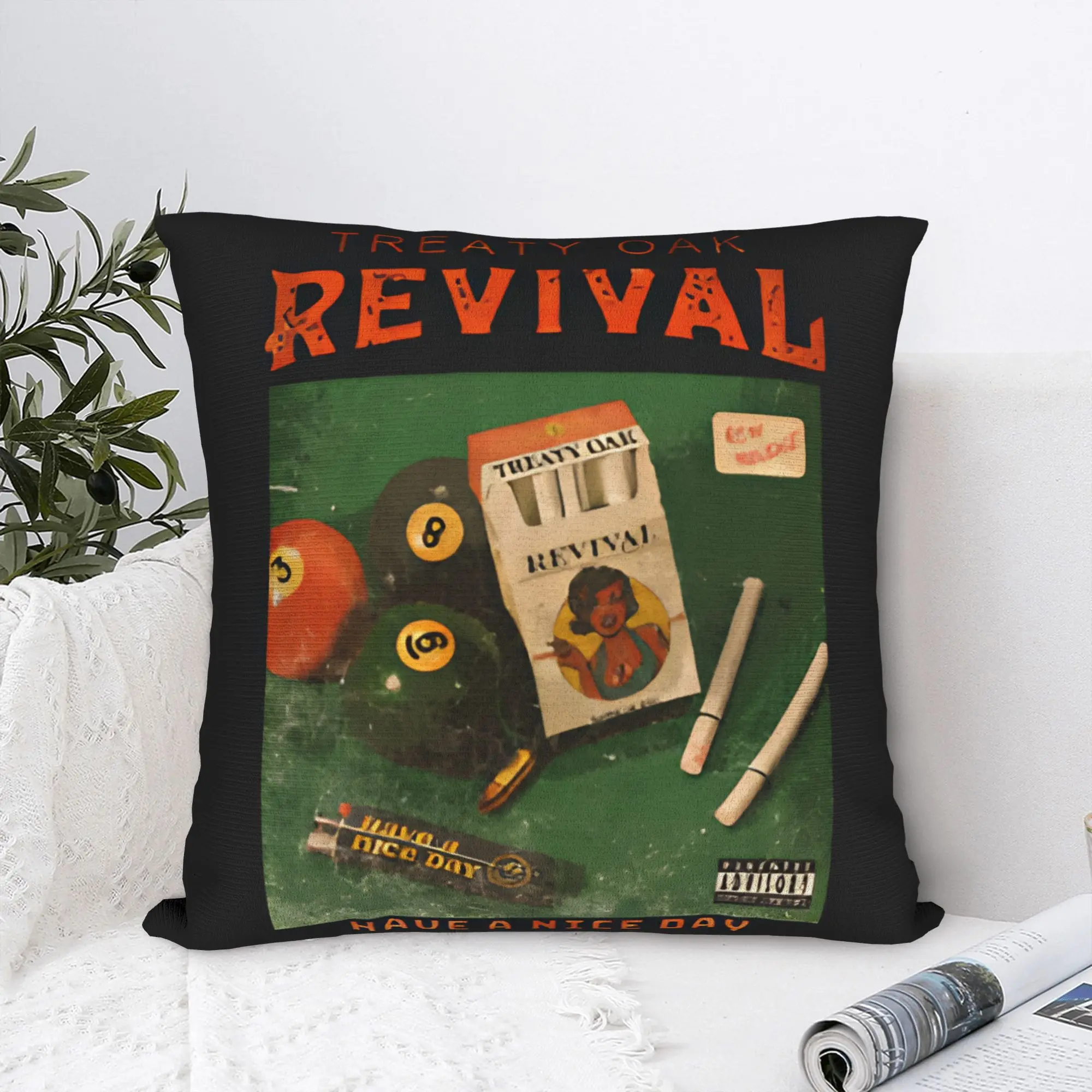 Pillow Case Country Music Band Treaty Oak Revival Print  Pillow Cover For Sofa Car Home Decor Morden Pillowcases