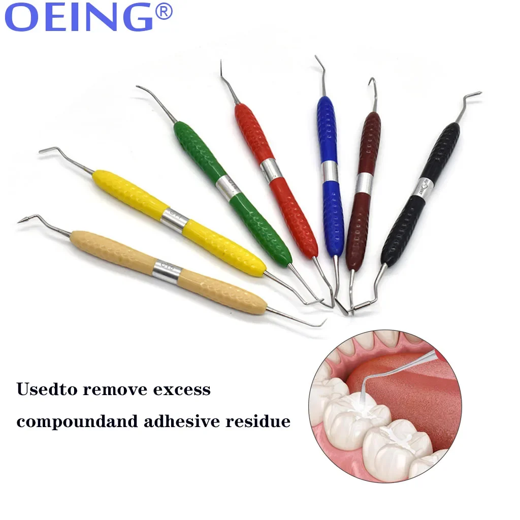 Dental Resin Filler Aesthetic Restoration Kit Composite Resin Filling Spatula With Silicone Handle Spatula Dentistry Tools