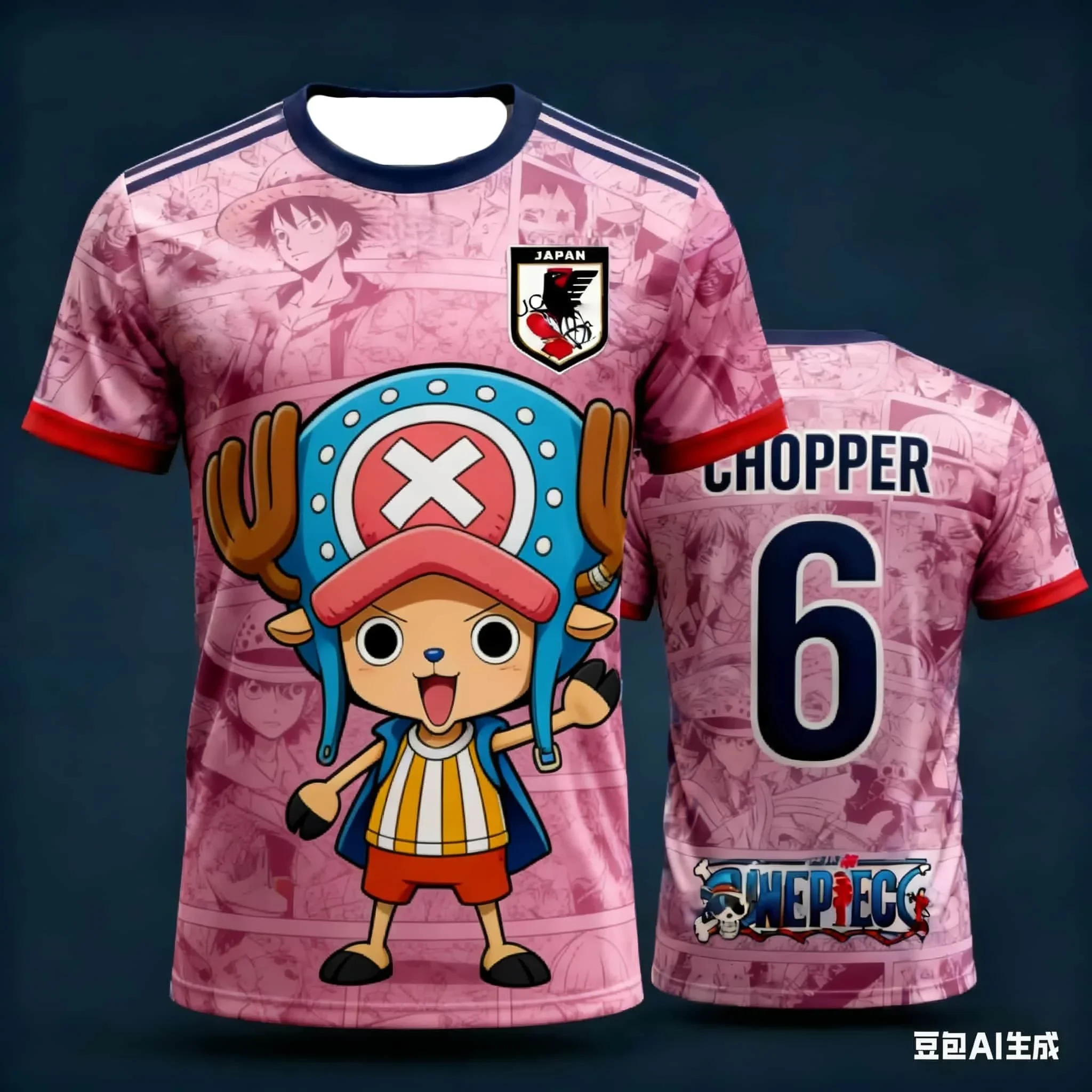 Neues Japanisches Anime One Piece Special Edition Fußballtrikot, Familien-Partnerlook, Freizeitkleidung, Schnelltrocknendes Sport-T-Shirt – Detail 6