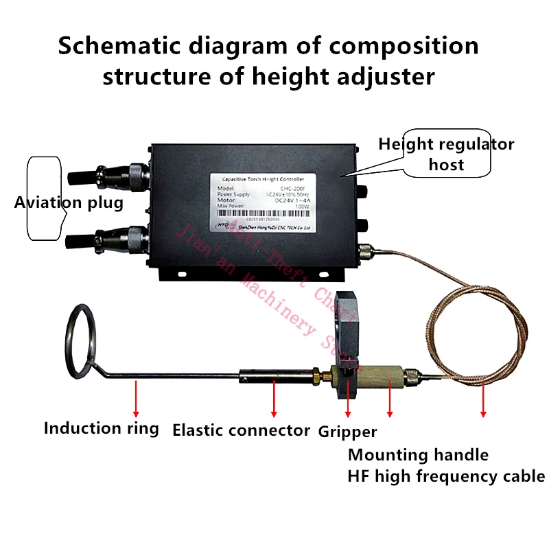 CHC-200F\\E\\D Hongyuda Capacitor Flame Height Controller Accessories, High Frequency Wire, Mounting Handle, Induction Ring