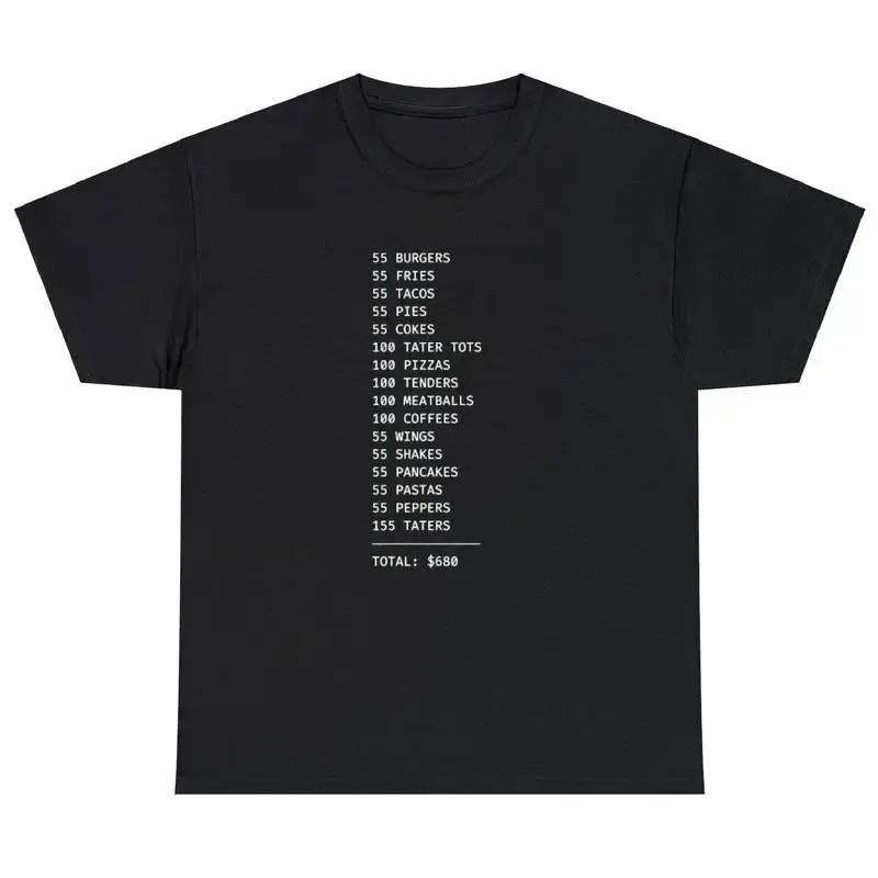 55 hamburguesas 55 patatas fritas camiseta divertida creo que debe dejar mostrar Dank Meme Tee