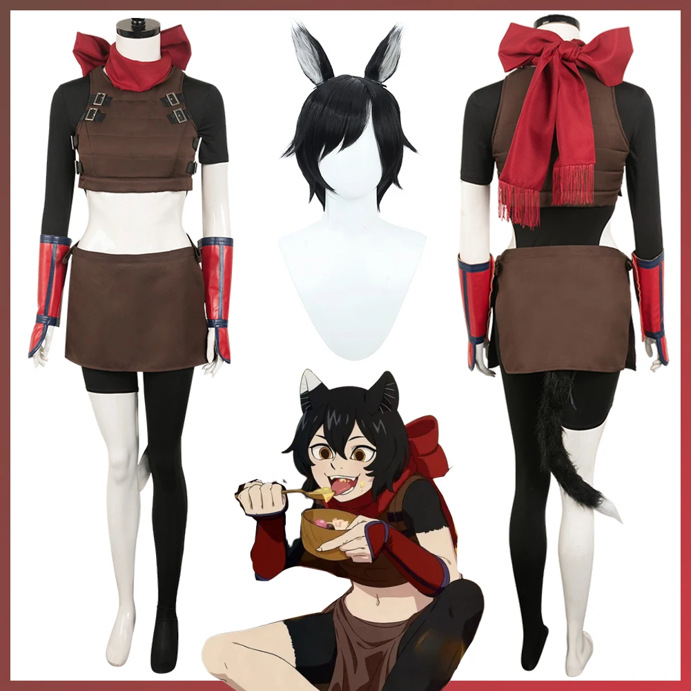 Izutsumi Cosplay Anime Dungeon Meshi Delicious Costume parrucche vestiti donna Roleplay Outfit travestimento femminile vestito da festa di Halloween