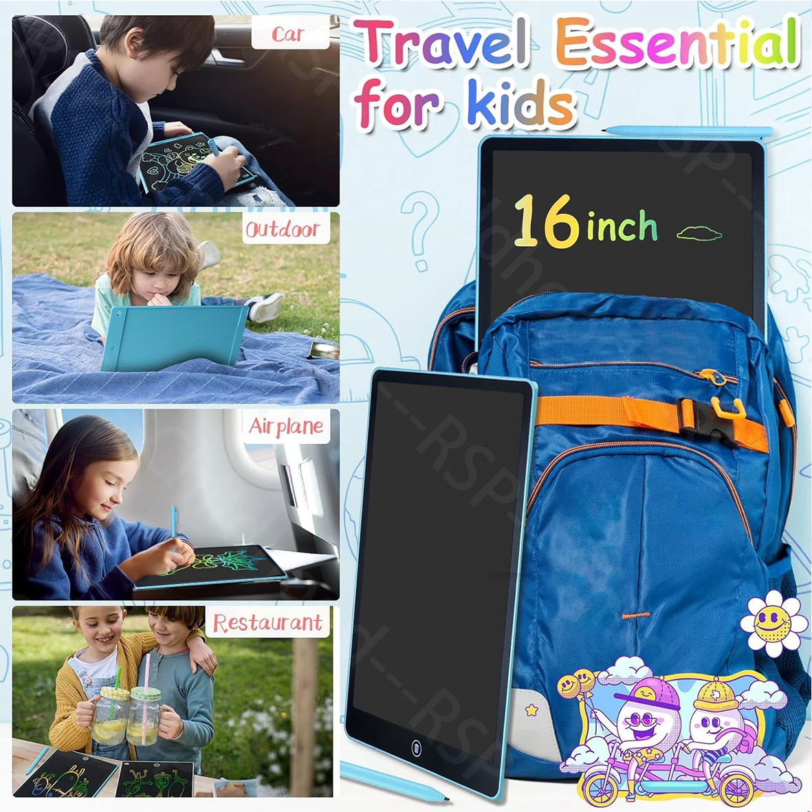 16 インチ液晶ライティングタブレットカラー描画ボード電子黒板落書き手書きタブレット教育玩具子供に最適なギフト