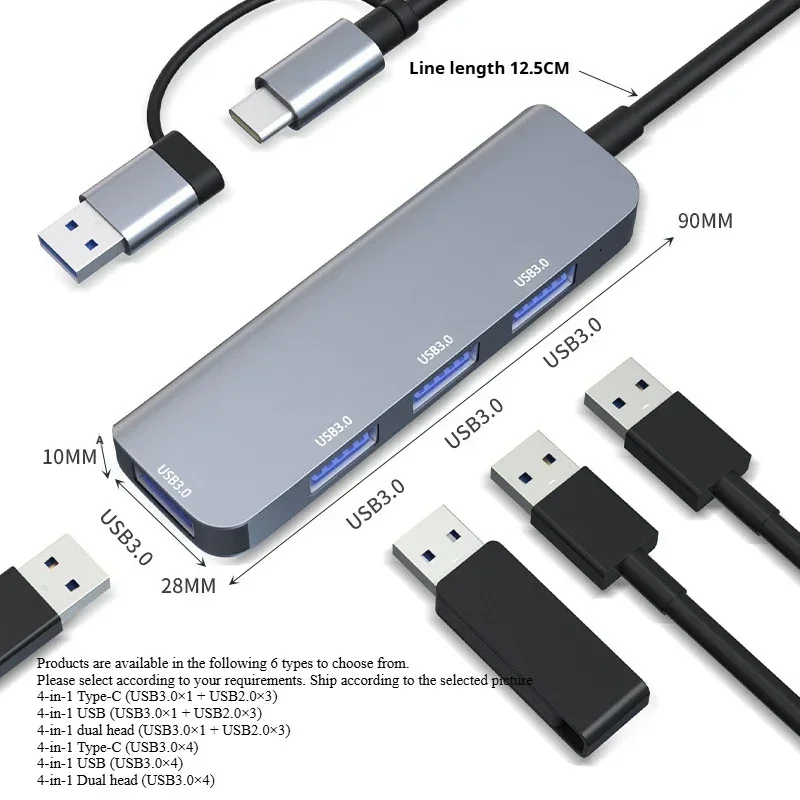 High Speed USB C Dock Multi Function 4 in 1 Hub for Huawei Apple MacBook Type C Adapter Docking Station