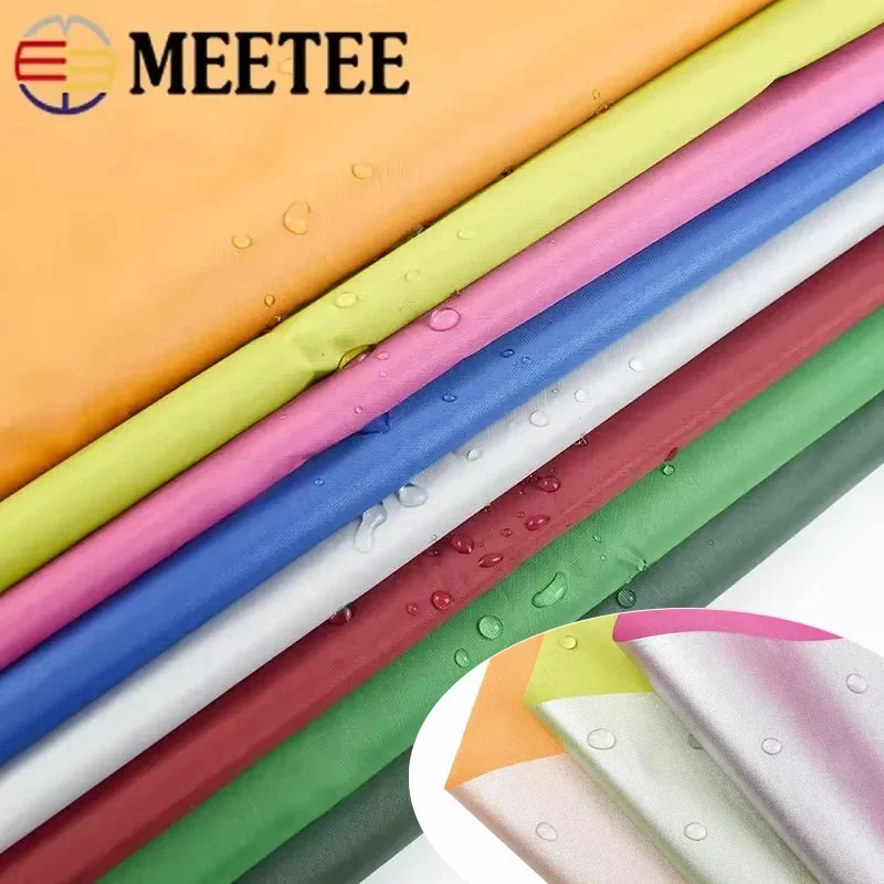 1/2/3M Meetee 140cm Wide 210T Waterproof Fabric Silver Coated Shade Cloth for Car Umbrella Tent Fabrics DIY Sewing Material