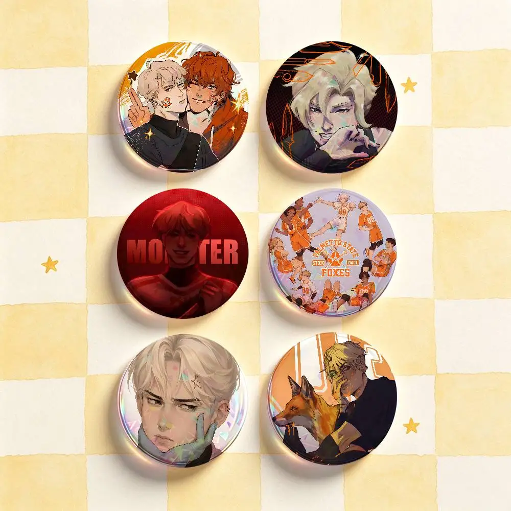 Andrew Minyard  The Foxhole Court Badges 25 32 44 58 75 mm Round Customizable Wholesale Fan goods Self-made fan freebies
