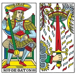 Tarot De Marseille Papel Jogos de Cartas, 12x7 cm, CBD