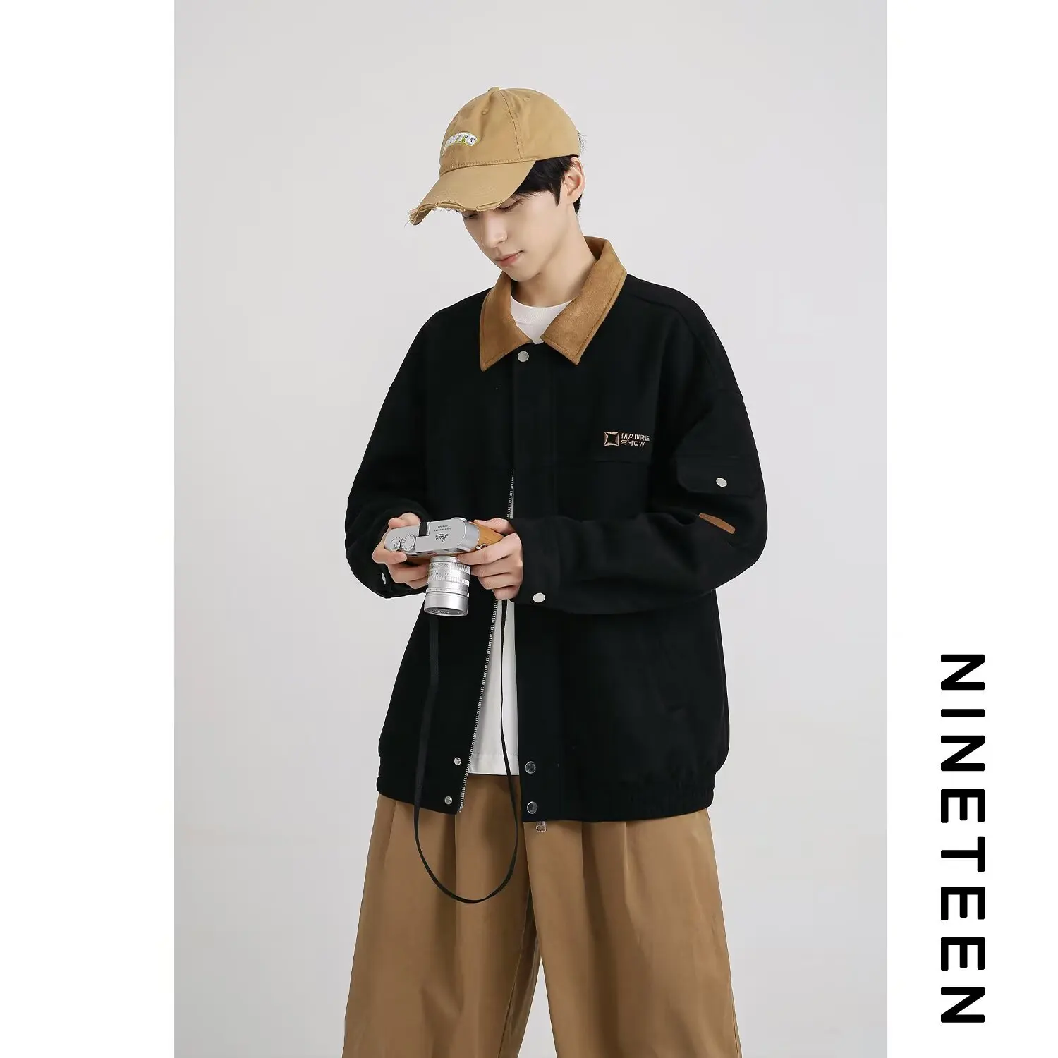 

Бархатная рабочая одежда в стиле ретро с вышивкой из кожи оленя, воротник-джат, верхняя одежда, модный бренд ex Spring 2025