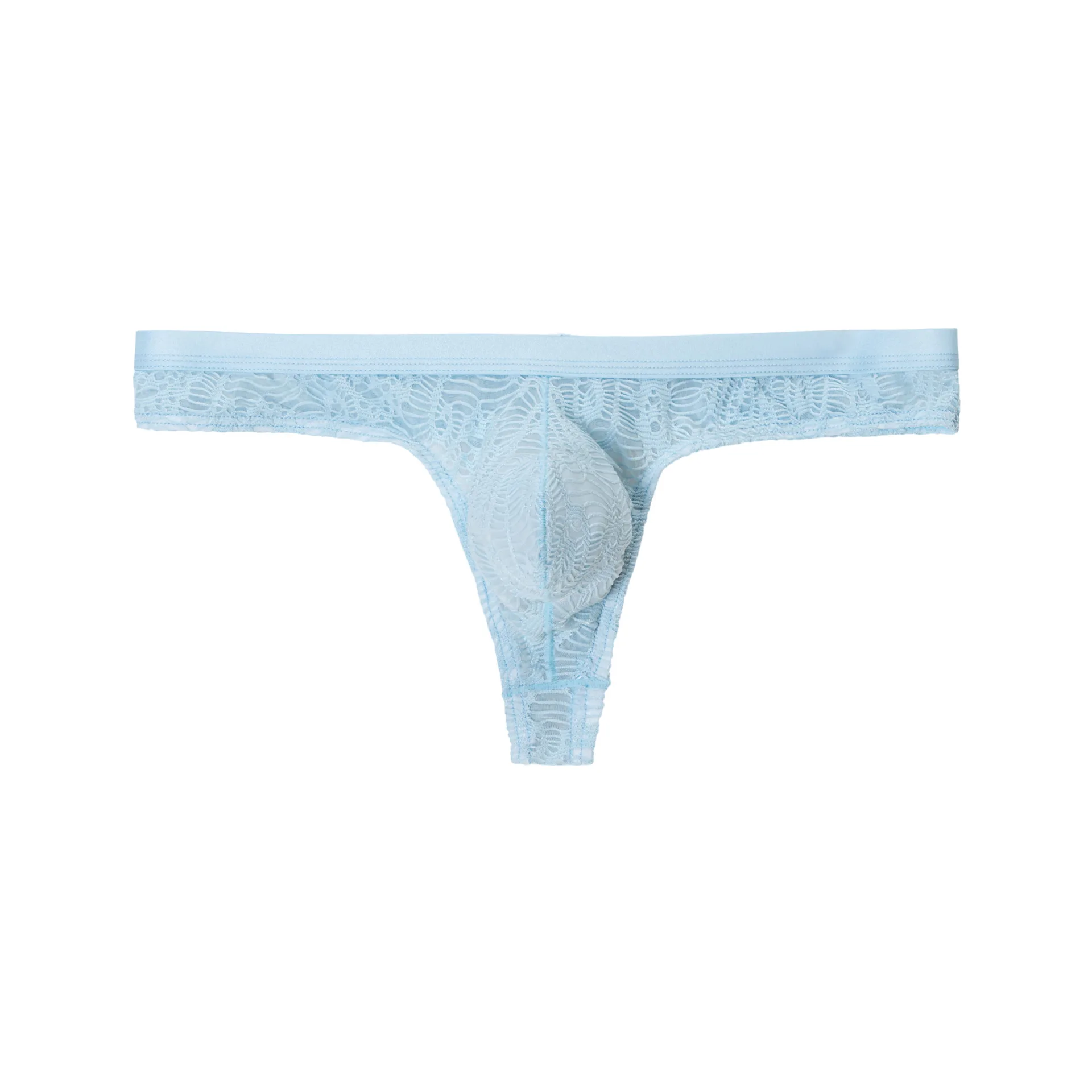 

Men's Lace Mesh Thong Breathable Low-Rise Sexy T-Back Underwear Sissy U Convex Pouch G-string Quick Dry Utlra-thin Daily Panties