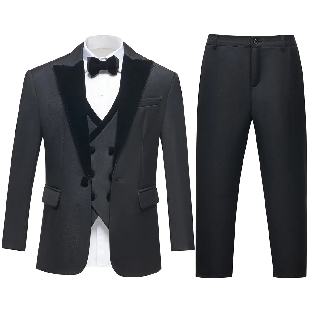 

Kids Boys Suits Formal Elagant Children Boys Wedding Suits Kids Boys Formal Suits Outfits Set Jacket+Vest+Pant