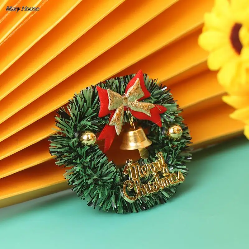 

Лидер продаж, миниатюрная Рождественская гирлянда для кукольного домика 1:12 1:6, модель венка 6 см для кукольного домика, Рождественская декоративная игрушка