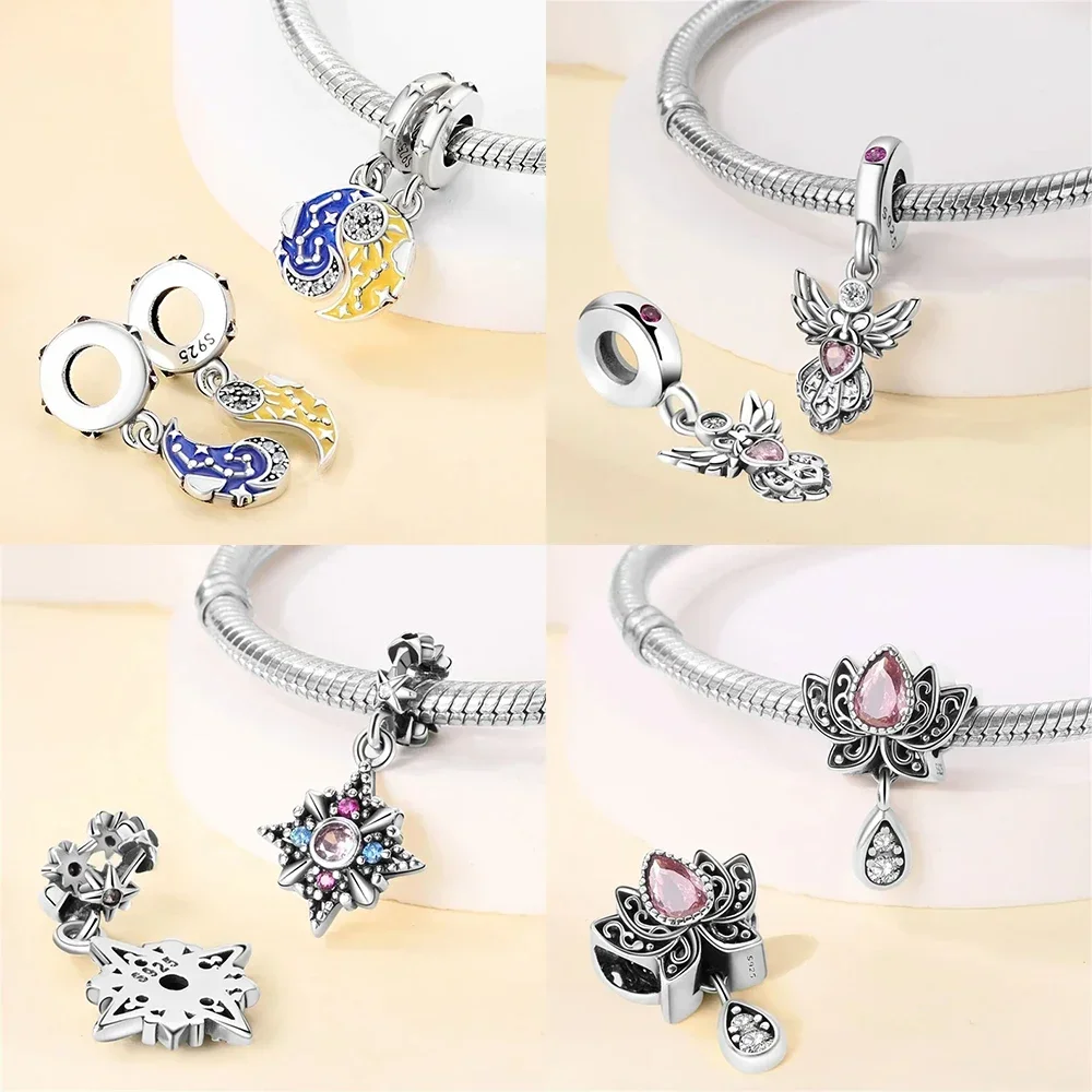 925 Sterling Silver Flower Butterfly Cute Animal Luminous Series Original Beads Charms for Pandora DIY Bracelet Fine Jewellery