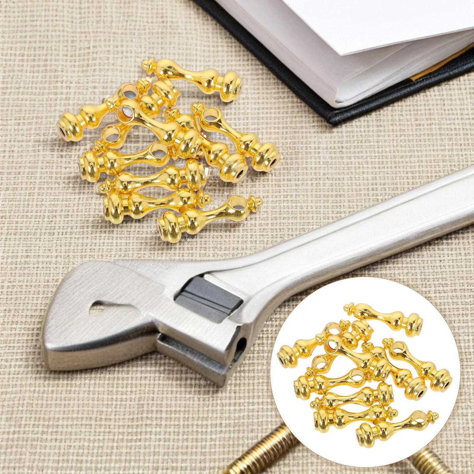 10Pcs Gallery Spindles Metal Spindles for Furniture Hardware Accessories Glass Railing Connectors Decorative Accents Wine