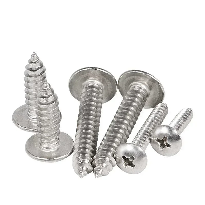 10~50pcs Cross Recessed Truss Head Self-tapping Screw 304 Stainless Steel M3 M4 M5 M6 Phillips Mushroom Head Wood Screw