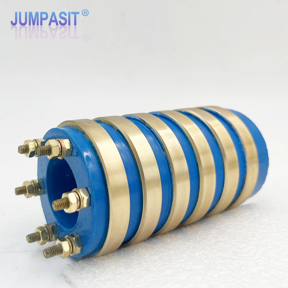 Jumpasit 30x60x107-6 Carbon Brush Slip Ring  6-Way Industrial Swivel Conductive