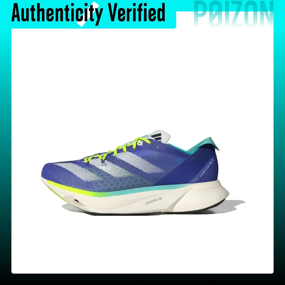Adidas Adizero Adios Pro 3 Low top Marathon Long Distance Running Shoes Unisex Blue White ID3635