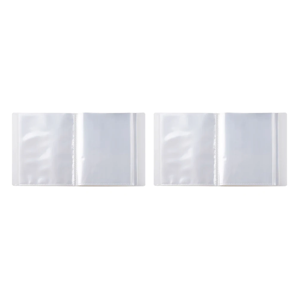 

2 Pcs A6 Size Cards Storage Booklet High Quality Transparent Page Business Cards Holder Multi functional Office Supplies