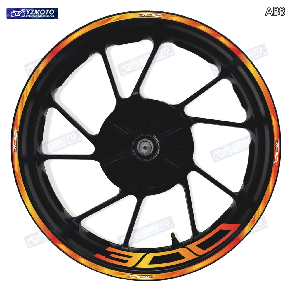 

Наклейки на колесные диски для мотоцикла Z300, передние и задние, 17 дюймов, светоотражающие, водонепроницаемые, декоративные