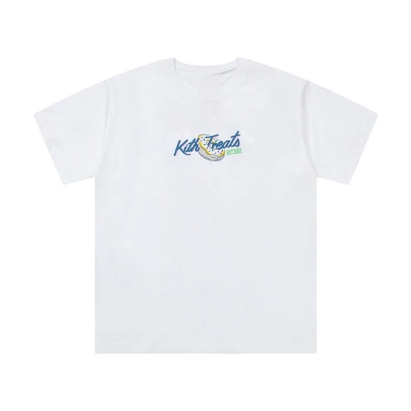 تي شيرت KITH TREATS Ice Cream Fries Honey بأكمام قصيرة من القطن الخالص لصيف 24SS