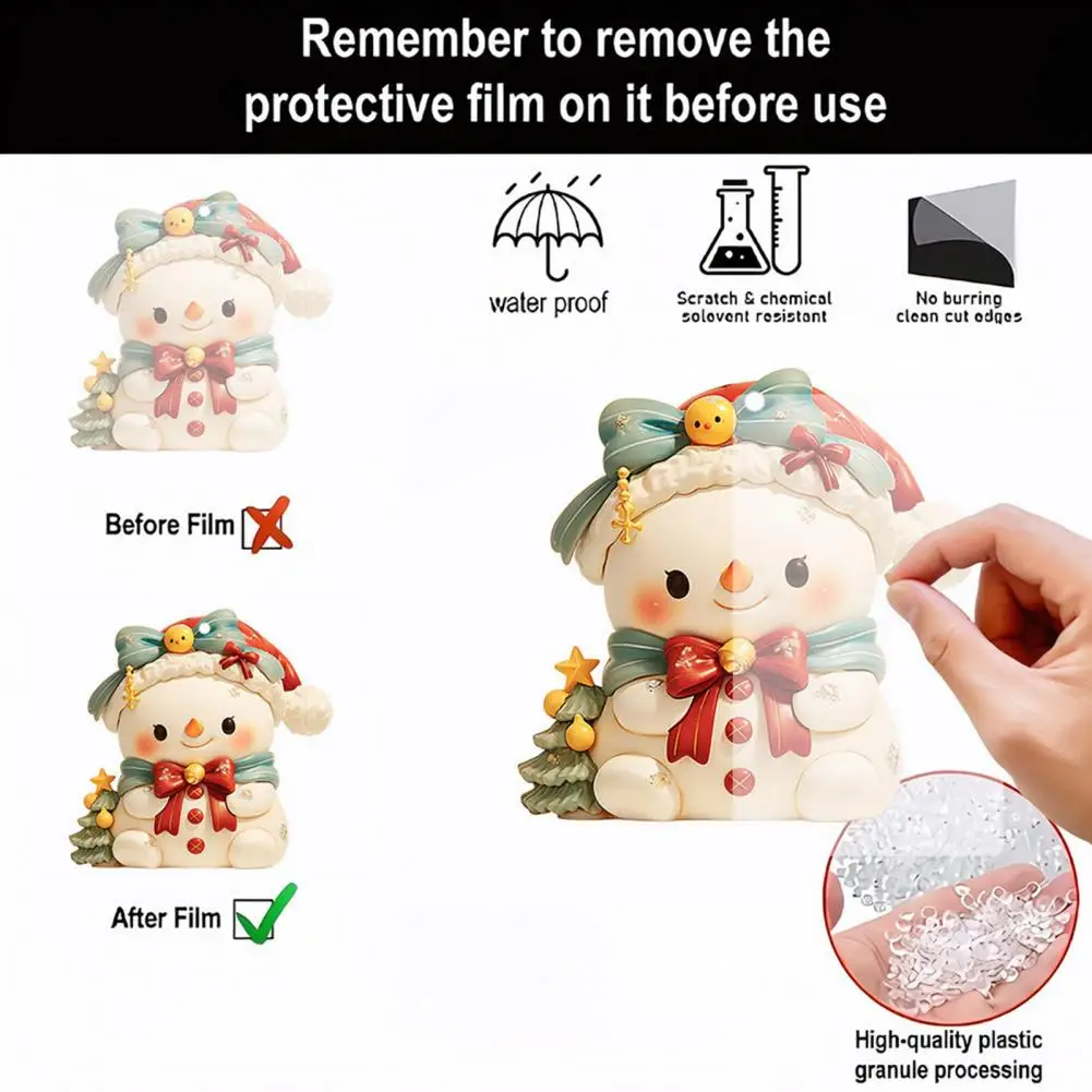 Reindeer Santa Claus Pendant Festive Christmas Car Mirror Hanging Ornaments Santa Reindeer Keychain Decor for Home Tree Cute