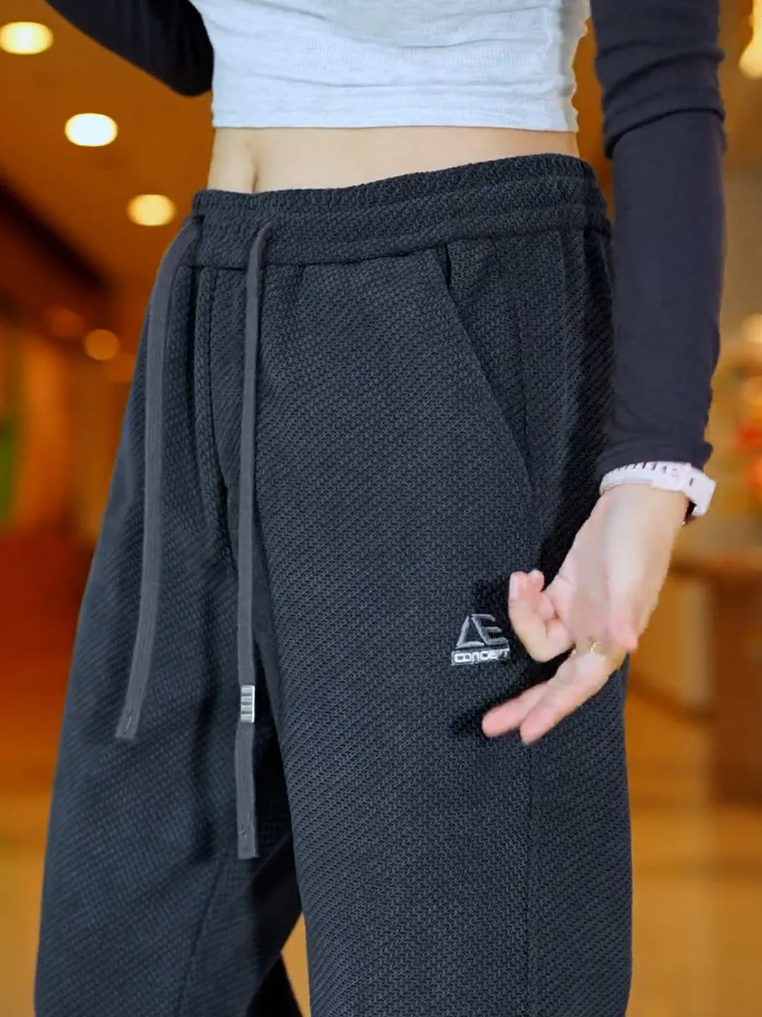 Men's Casual Knitted Sport Pants Harlan Style Loose Fit Straight Leg Spring Autumn New Arrival Polyester Fiber Warmth