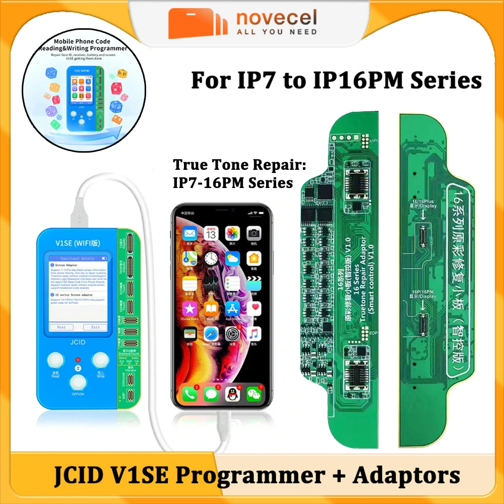 

JCID V1SE True Tone Repair Battery Face ID Board Flex For iPhone 16Pro Max 15 Plus 14 13 XS XR Screen Original Recovery Repair