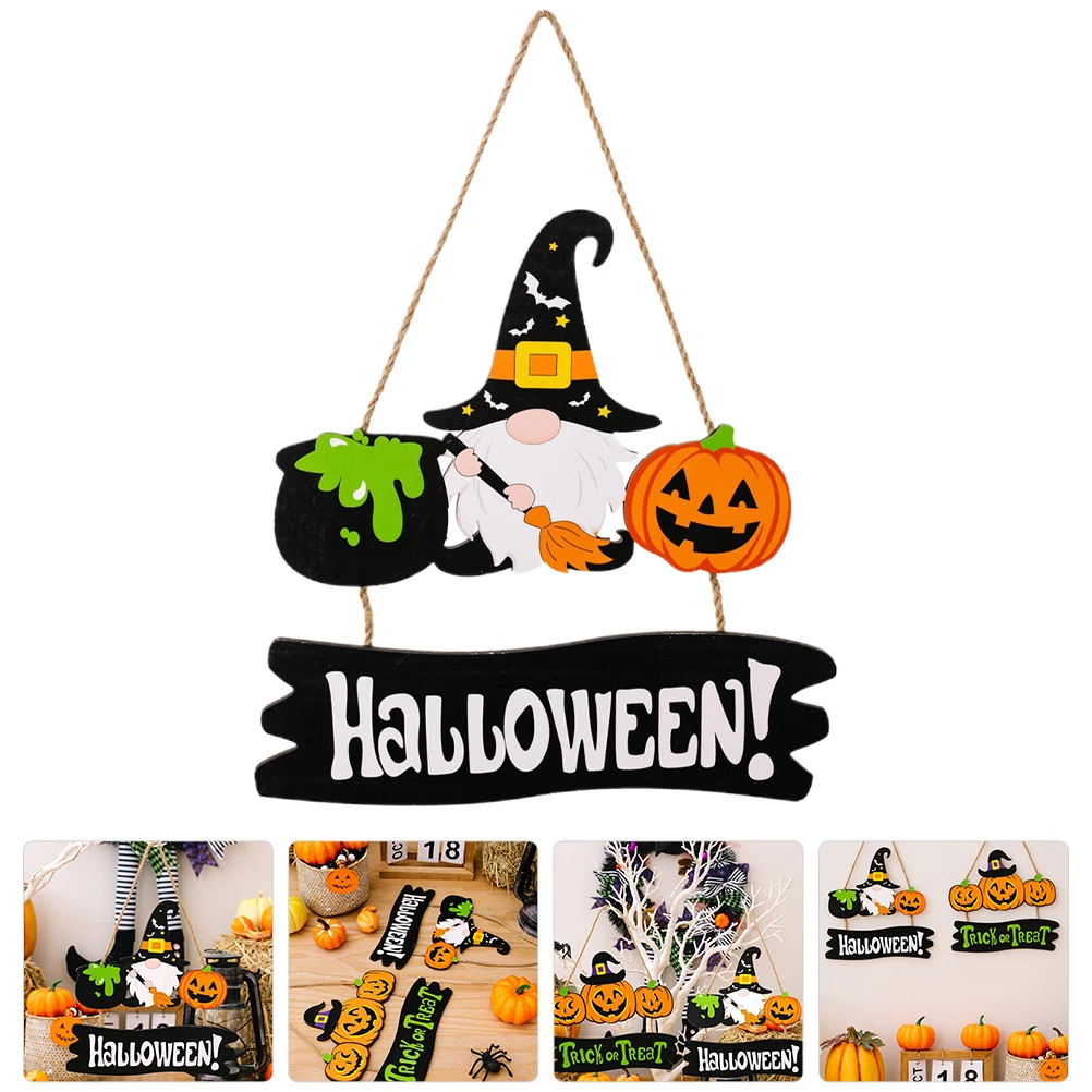 

The Banner Wooden Pendant Halloween Door Hanger Decor Hanging Sign Doorway Decoration