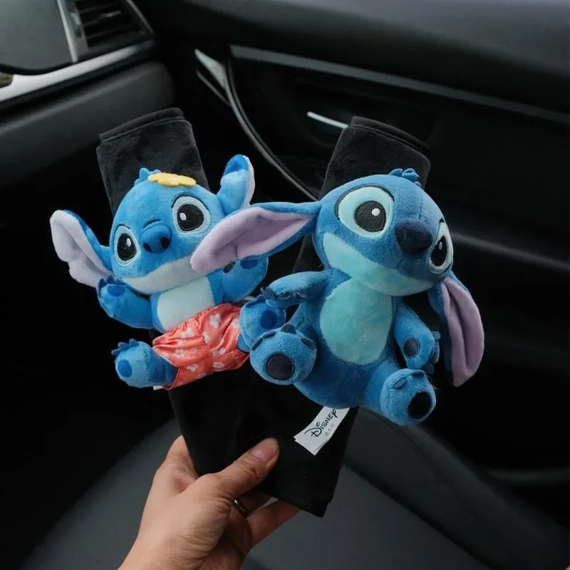 Lilo & Stitch Car Protective Shoulder Cover Disney Cute Car Seat Belt Protective Cover Personalized Car Interior Decoration