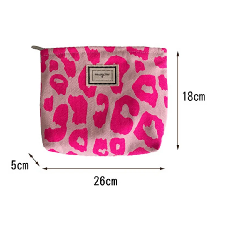 ليوبارد طباعة سعة كبيرة سروال قصير مخلب حقيبة مستحضرات التجميل للنساء السفر تخزين أدوات الحمام حامل أدوات الزينة حقيبة مستحضرات تجميل #6