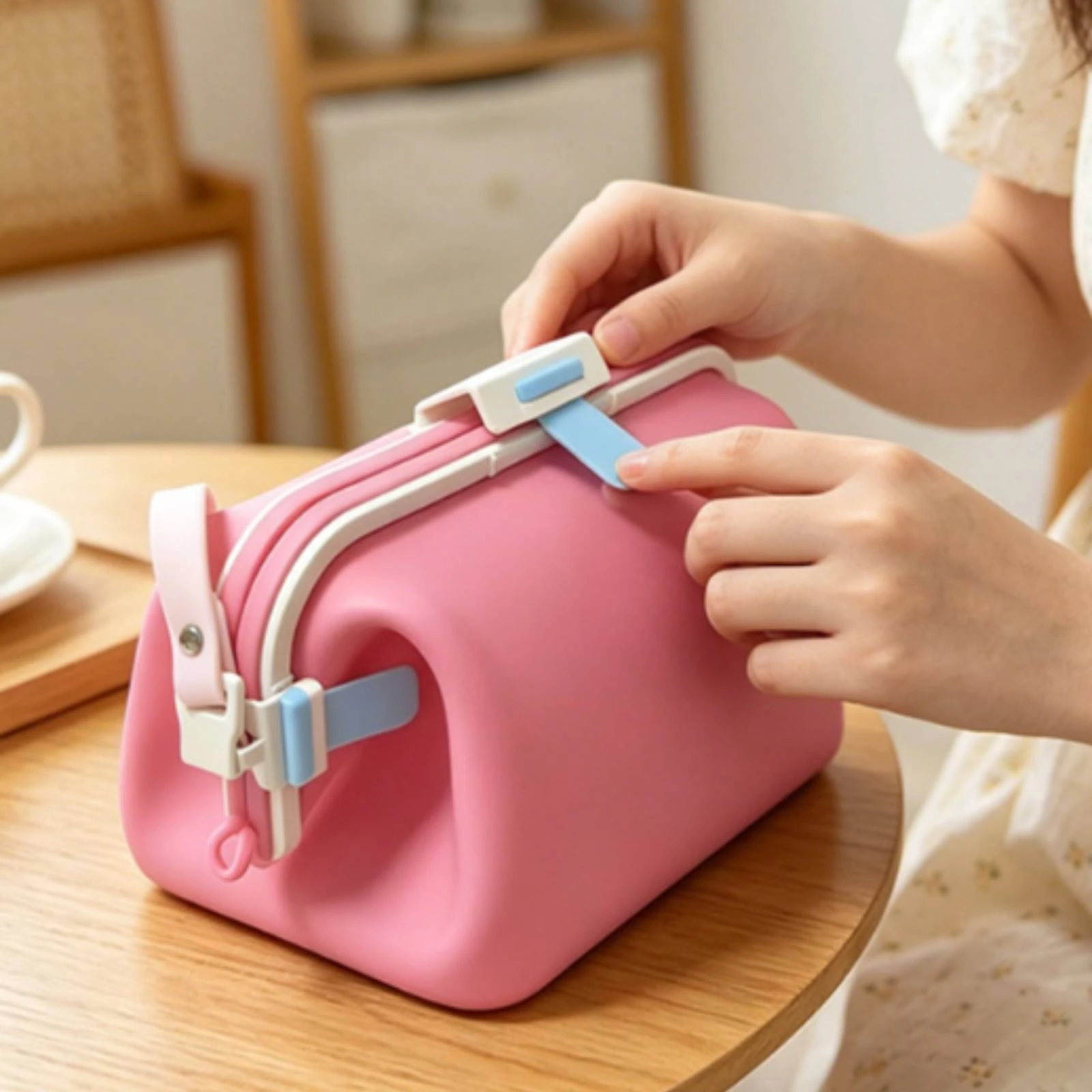 Borsa a tracolla grande in silicone, borsa leggera resistente all'acqua, borsa portaoggetti antisabbia per nuoto in spiaggia, viaggi all'aperto