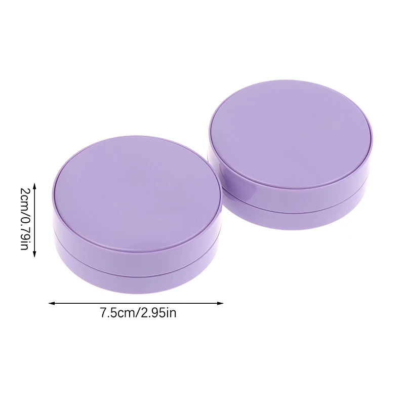 Almofada de ar roxa fundação caixa diy vazio puff com espelho bb creme recipiente cosmético esponja maquiagem caso beleza uso
