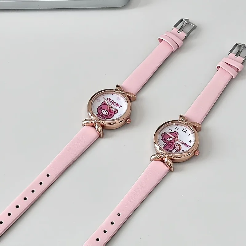 Neue Gloomy Bear Uhr mit hohem Farbwert, Cartoon-Animationsdruck, rund, mädchenhaft, exquisit, süß, niedlich, wasserdicht, Zeigeruhr – Detail 6