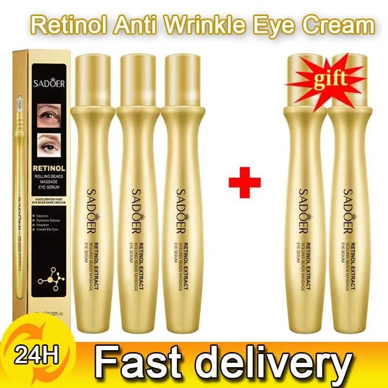 Snail Anti-Aging Face Cream Collagen Firming Fade Fine Lines Eye Massage Roller Anti-Wrinkles Eye Bags Korean Skin Care Product