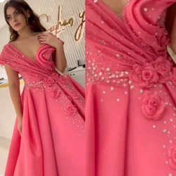 Personalizado Jiayigong elegante de alta calidad con cuello en V A-line Prom es Flower S palabra de longitud personalizado