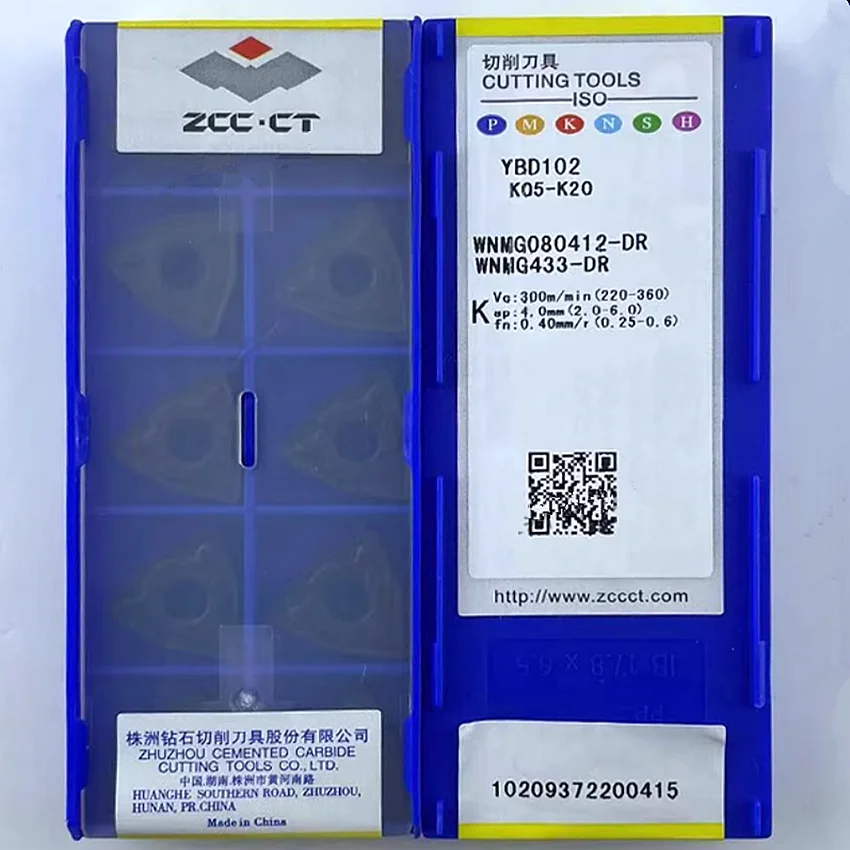 

WNMG080408-DR YBD102/WNMG080412-DR YBD102/WNMG080416-DR YBD102 ZCC.CT CNC blade carbide inserts turning tools inserts 10pcs/box