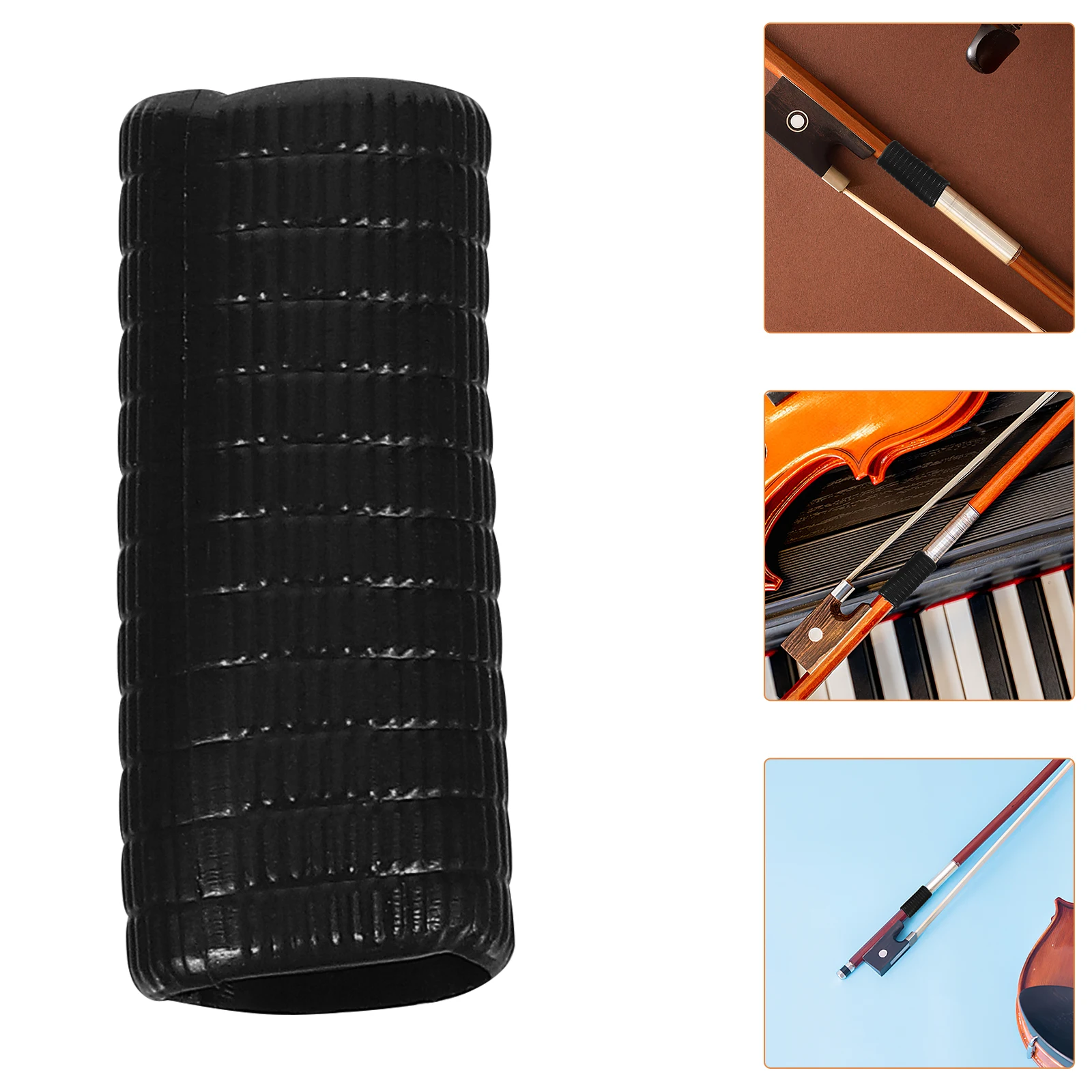 

4 Pcs Rubber Casing of The Bow Grip Violin Supplies Device Finger Guide Parts and Accessories Fiddlestick Soft Muffler
