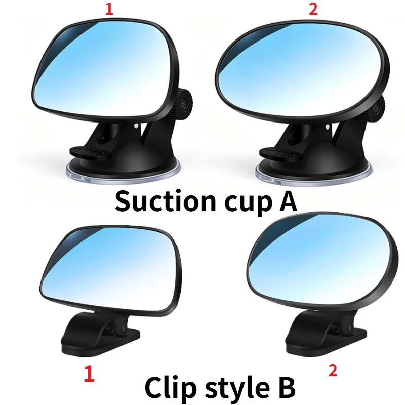 Wide Angle HD Baby Car Rearview Mirror 360 Adjustable Suction Cup Windshield Infant Safety Monitor Vehicle Rear Facing Mirror