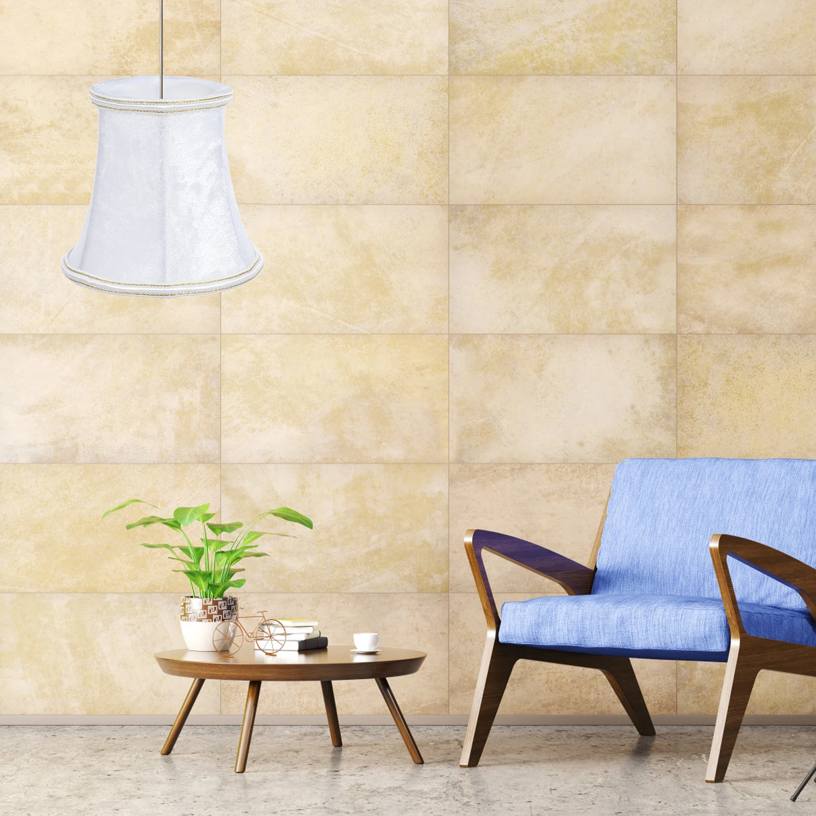 

Fabric Lampshade Cloth Light Cover Household DIY Decoration Stylish Screen Dust Protection Sturdy Bracket Simple Installation