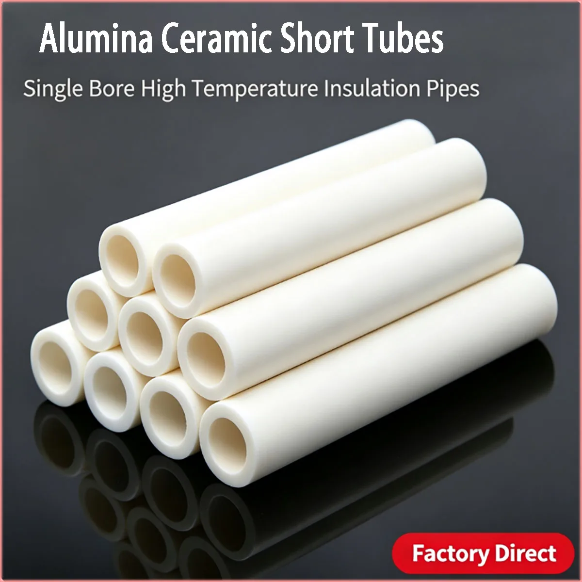 95/99 Alumina Short Ceramic Tube, Corundum Hollow Insulating Sleeve for High‑Temp Equipment & Thermocouple Protection