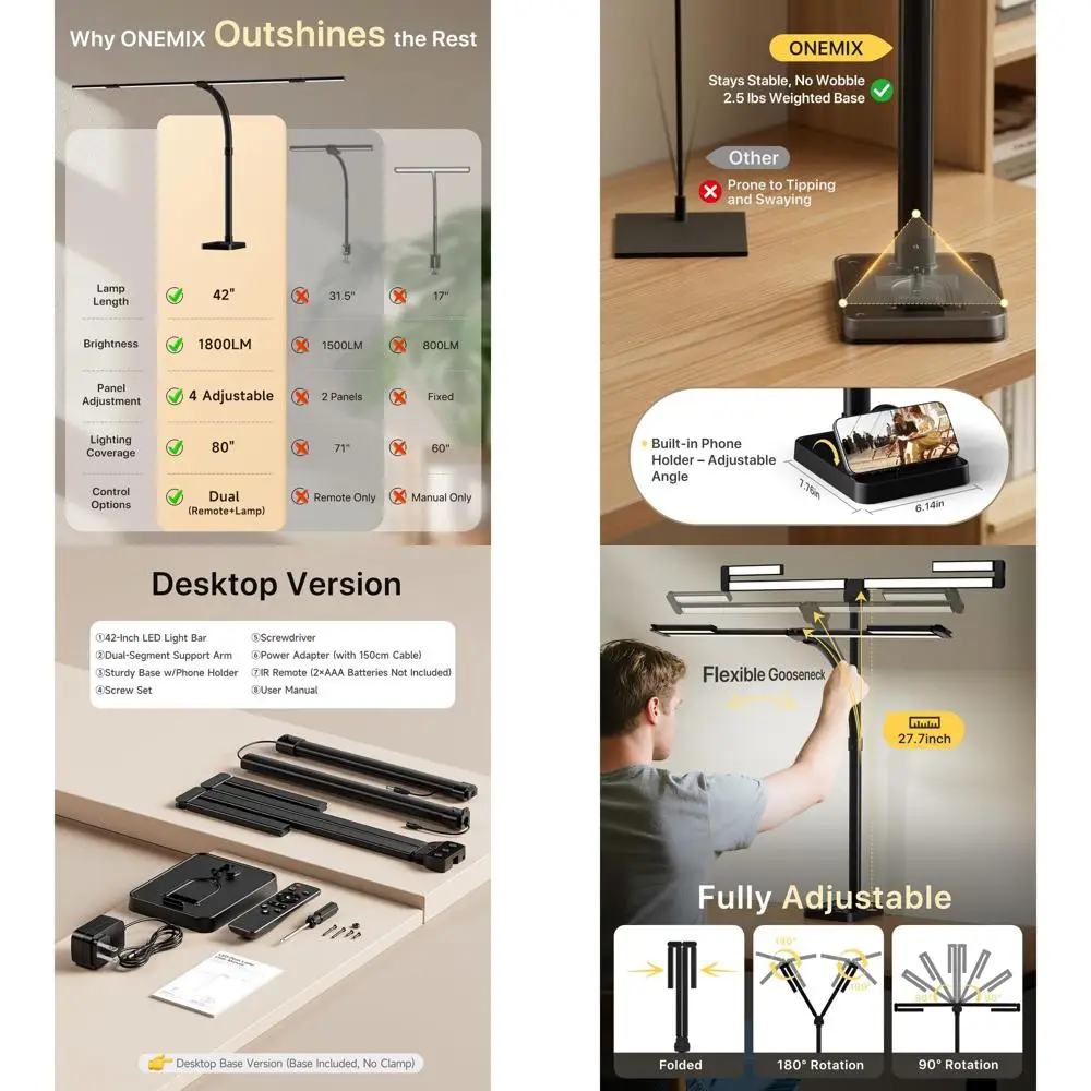 42 Led Desk Lamp Wi…