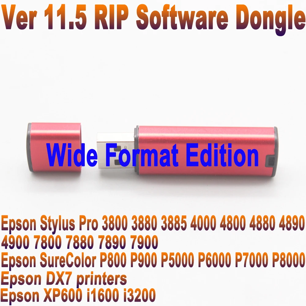 Printer V11.5 RIP Software Dongle Key DTF RIP for Epson DX7 L18050 L8050 L8180 ET-5800 XP600 i3200 UV DTF DTG Printing Support
