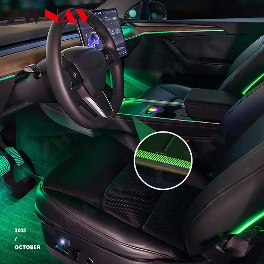 Dashboard Interior OEM Original Factory Atmosphere Advanced Ambient Light  FOR Tesla Model 3 Model Y Laser Ambient Light